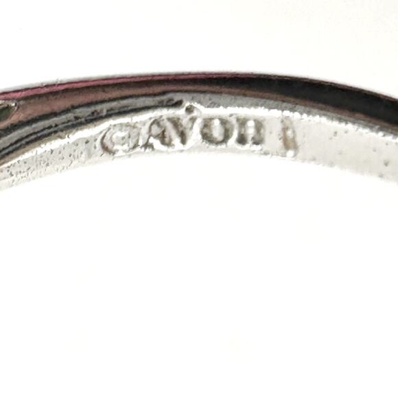 Avon Sterling Silver Opal Stacking Ring Size 5 Vintage Retro Casual Preppy - Picture 5 of 11